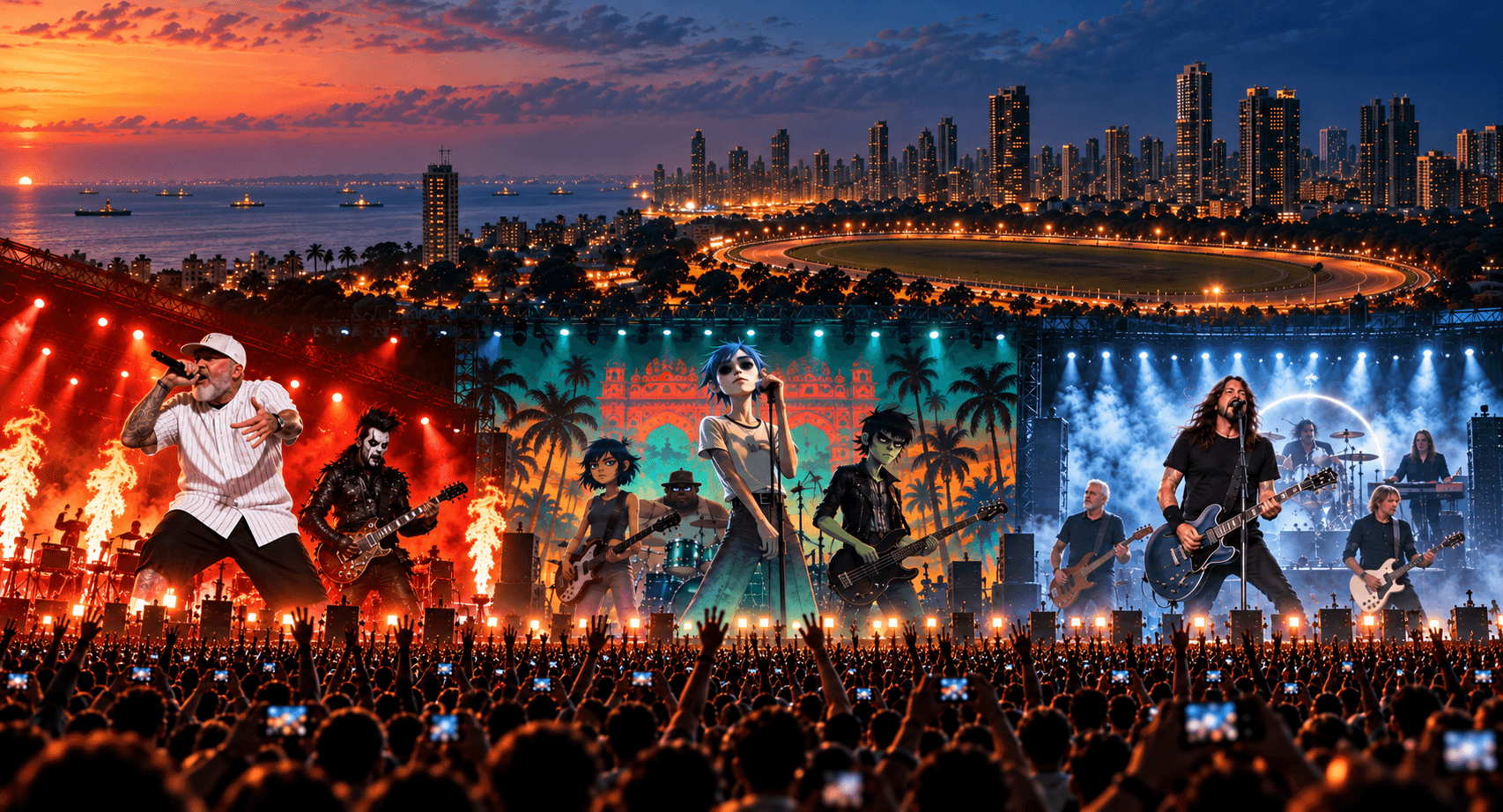 Limp Bizkit, Gorillaz and Foo Fighters: Nine Days, Three India Debuts and a Millennial Dream